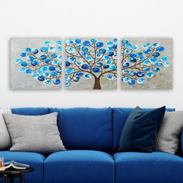 Wallity DRPRC06 Conjunto de 3 Pinturas Decorativas en Lienzo Multicolor